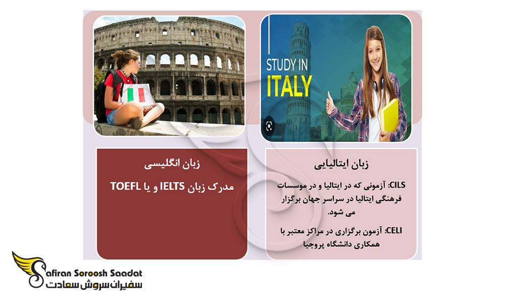 مدارک آزمون های زبان مورد قبول در دانشگاه های ایتالیا