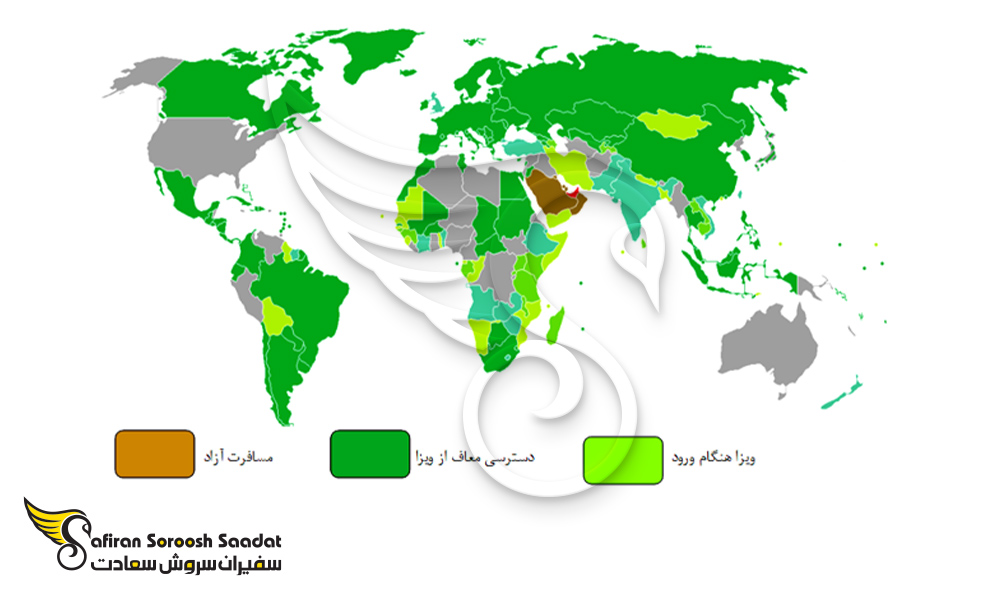 نقشه سفر با پاسپورت امارات