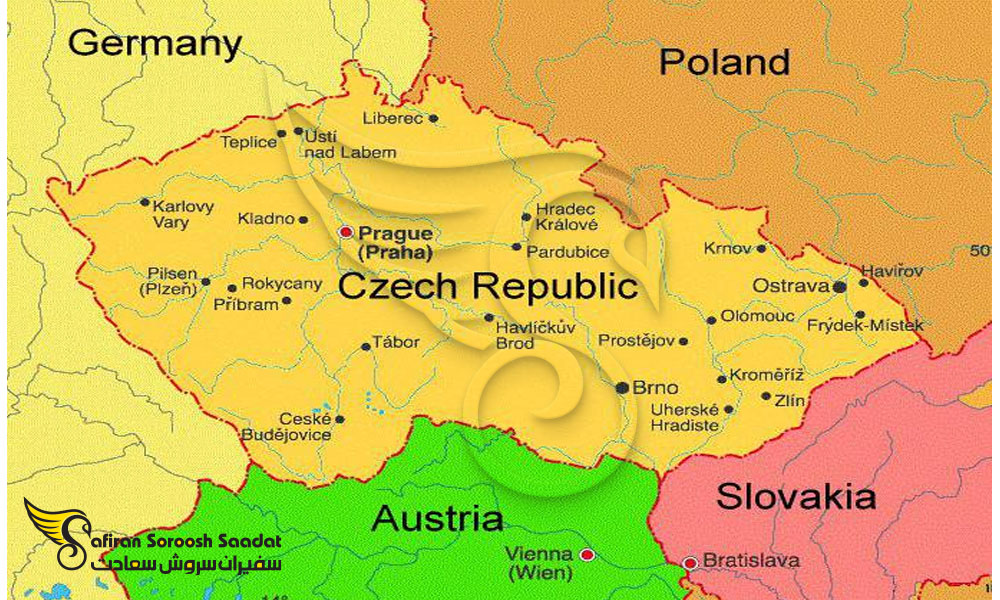 نقشه کشور چک