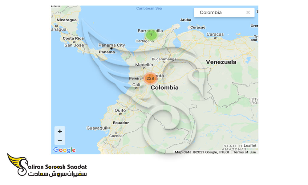 نقشه اکوسیستم کلمبیا