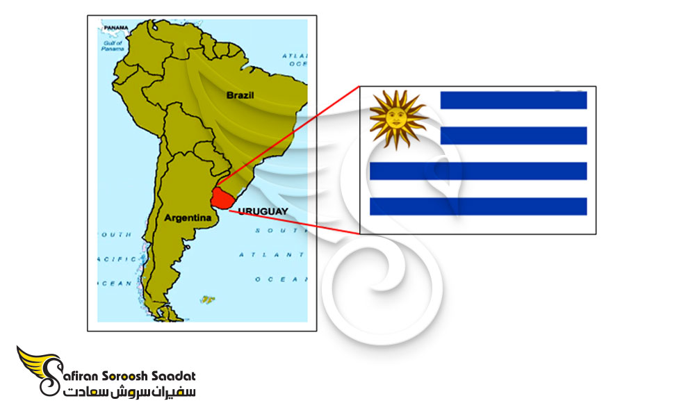 نقشه جغرافیایی کشور اروگوئه