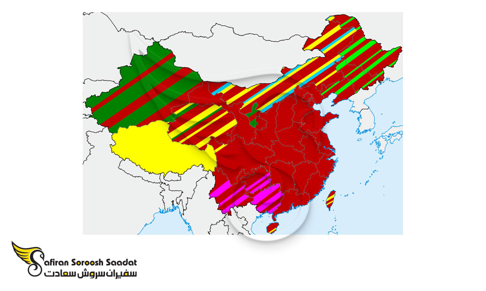 پراکندگی جغرافیایی ادیان در چین